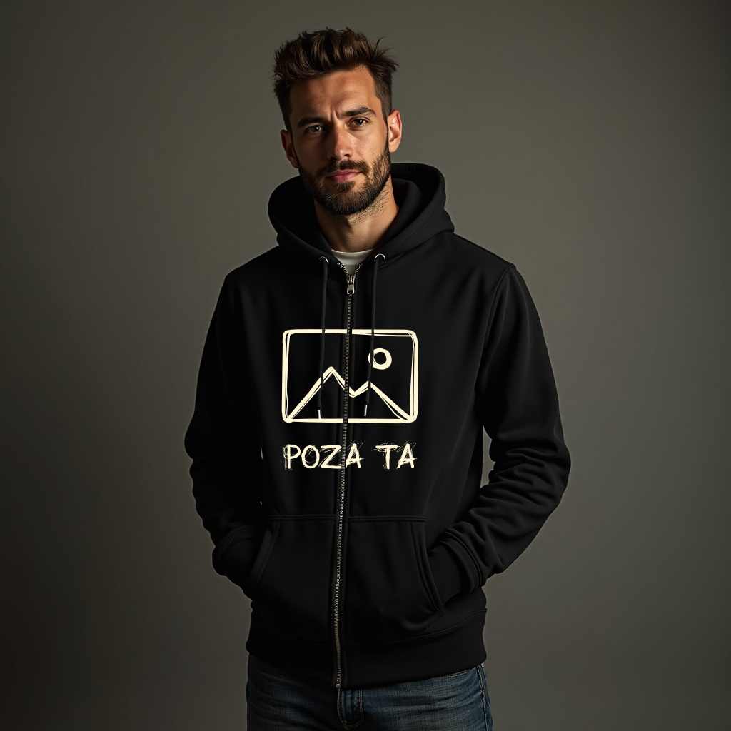 Hanorac cu fermoar personalizat - imagine 4