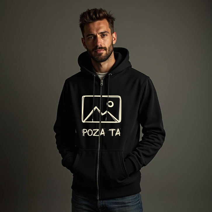 Hanorac cu fermoar personalizat